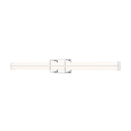Z-Lite Harrison Vanity, 1-Light, 40 In.W x 4 In.L x 4.75 In.H, Chrome /Frosted 1011-40W-CH-LED